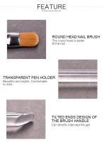 KADS Pincel de Gel para decoración de uñas, herramienta profesional de extensión acrílica de cabeza redonda, constructor de esmalte UV, bricolaje - details 4