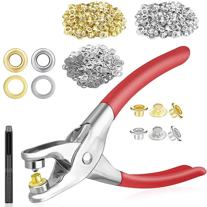 Kit de alicates para ojales, 1/4 pulgadas, 6mm, ojales de Metal con arandelas - 1