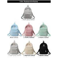 Mochila escolar de diseño de pana para mujer, bolso de hombro a rayas para adolescentes, bolsa de viaje - details 21