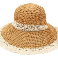 Sombreros de encaje sombreros de paja mujeres verano con cordones huecos - details 4