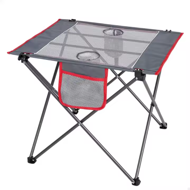 Mesa plegable para camping de poliéster medidas 62x50x50cm, ultraligera y portátil, cómo y fácil de transportar - 1