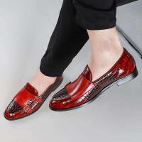 2025 zapatos puntiagudos de cuero de negocios, zapatos de vestir de fiesta para hombre talla Oxford - details 2