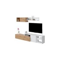 Muebles TV de Comedor Kaway Color Roble Nodi y Blanco Artik 35x180x28 cm - details 11