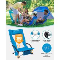 Silla de Playa Plegable Ligera Carga Max 180 kg Asiento Inferior con Respaldar Alto - details 11