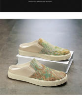 Sandalias al aire libre para hombre media zapatilla zapatos casuales de verano lona suave fondo ligero zapatos para caminar - details 7