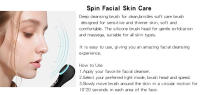 Exfoliante facial, cepillo de limpieza facial recargable IPX7 impermeable con 5 cabezales de cepillo, cepillo giratorio facial para exfoliación, masaje y limpieza profunda - details 5