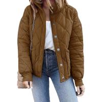 Chaquetas de Invierno para mujer, abrigos con cuello alto, moda - details 3