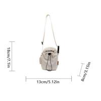 Bolso cruzado ligero para mujer, bolsa para botella de agua con cordón ajustable, estilo coreano, Color sólido, bolso pequeño para teléfono móvil, viaje - details 0