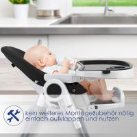 barra de juegos, tumbona para bebés, silla alta combinada para bebés, 7 respaldos ajustables en altura, crecimiento de 0 meses a 6 años, silla para bebés, gris oscuro - details 17