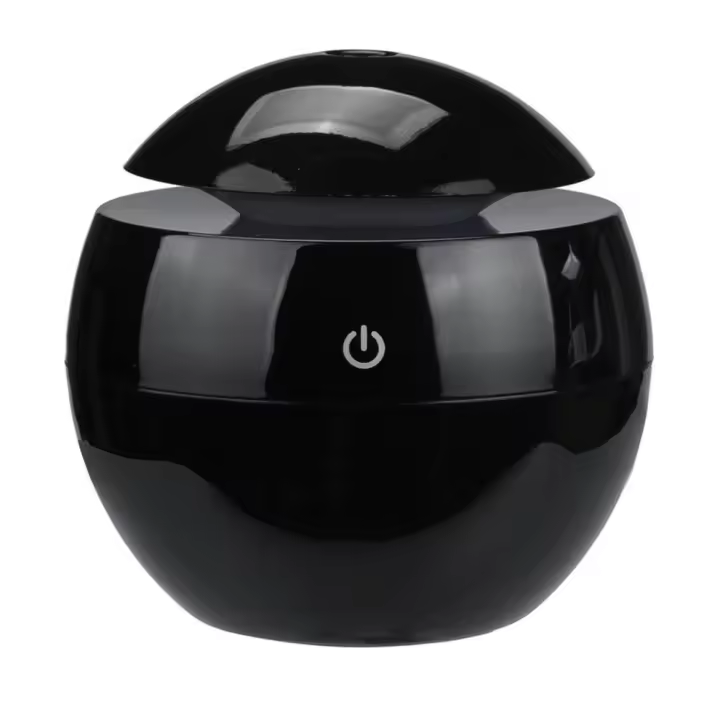 ZC Humidificador de aire portátil, difusor de Aroma ultrasónico USB, luz LED nocturna, difusor de aceite esencial eléctrico, aromaterapia, negro - 1