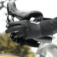 Toucreen-guantes reflectantes antideslizantes para bicicleta, manoplas cálidas a prueba de viento para entrenamiento, esquí, clima frío, Invierno - details 1
