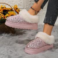 Botas de nieve cálidas para mujer, botines planos informales, zapatos de invierno - details 2