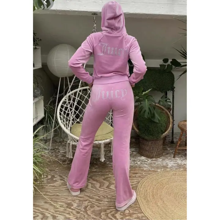 Chándal de terciopelo para mujer Conjunto de dos piezas Chándales - 1