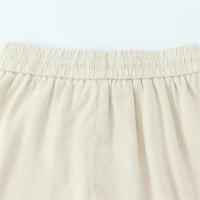 Pantalones Casuales Versátiles para Mujer 2025 Cintura Elástica Color Sólido Verano Nueva Llegada - details 7