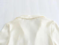 TRAFZA-camisa de satén con lazo adornado para mujer, blusa de seda con textura, informal, ajustada, de manga larga, con cuello vuelto, 2024 - details 25