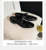 Medias zapatillas francesas sandalias de mujer zapatos Mary Jane de un pedal zapatos Muller de tacón grueso para mujer - details 11