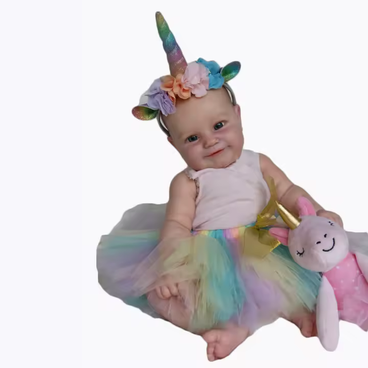 BZDOLL-Muñeca Reborn de silicona suave de 60 CM, cuerpo de tela Maddie, Princesa, bebé pequeño, piel de pintura 3D con vena, colección de artistas - 1