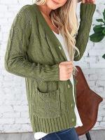 Suéter de manga larga con cuello en V para mujer, cárdigan de un solo pecho, nuevo, Otoño e Invierno - details 23
