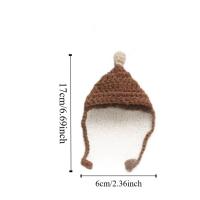 Mini sombreros de punto de Color caramelo de dibujos animados, sombrero de muñeca de Animal de peluche a la moda, ropa informal DIY, accesorios para muñecas - details 0