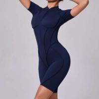 Monos Deportivos de Yoga Fiess Mangas Cortas, Espalda Abierta, Talla Única para Mujeres - details 7