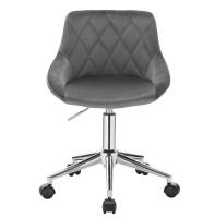 Silla de Oficina de Terciopelo Ajustable de Altura Silla Giratoria con Ruedas para Hogar y Oficina - details 6