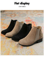 Chelsea botas cortas de cuero suave redondo Martin botas coreanas pequeñas botas de tobillo - details 10