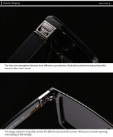 Toyear-gafas de sol cuadradas para hombre y mujer, lentes de sol de marca de diseñador de lujo, a la moda, Estilo Vintage, montura grande, parte superior plana, UV400 - details 17