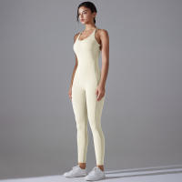 Hamidou-body de Yoga elástico, ropa de gimnasio, ropa deportiva de realce, mono de entrenamiento sin espalda, conjunto de Yoga de alta elasticidad para gimnasio - details 32