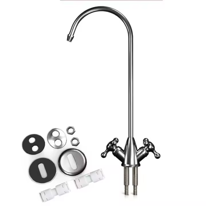 Purificador de Agua para Cocina Doble Interruptor, Tubo de Conexión de 1/4 Pulgada, Filtros de Osmosis Reverso, Partes, Purificador Mejoras del Hogar Herramientas de Cocina - 1