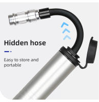Minibomba de mano para bicicleta, inflador de neumáticos de aleación de aluminio, manguera oculta, válvula Schrader Presta, 120Psi - details 22