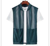 Chaleco de pesca ligero para hombre, chaqueta de malla con cierre, chaleco para periodismo, verano - details 6