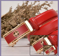 Cinturón de lujo para mujer, correa de cuero genuino Real de alta calidad, hebilla automática, marca de diseñador famoso, Pasek Damski Riem - details 4