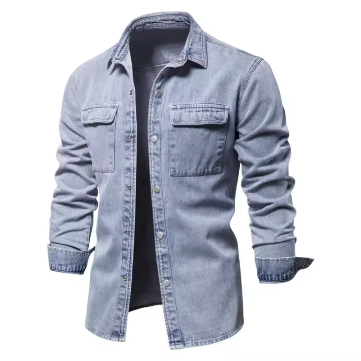 Chaqueta vaquera para hombre, Top desgastado informal, a la moda, primavera y otoño, novedad de 2024 - 1