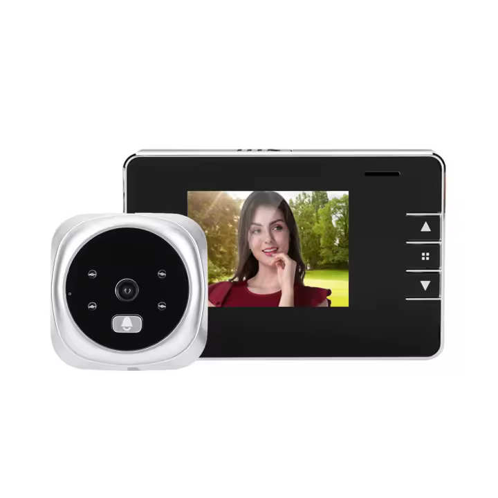 Mirilla electrónica puerta inteligente interfonos para casa Timbre inalámbrico con camara - 1