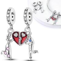 Abalorio colgante de Plata de Ley 925, Pulsera Original para la fabricación de joyas, regalo del Día de San Valentín - details 9