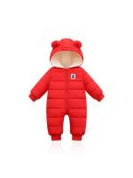 Bebé Niño Niña Nueva Invierno monos De Velours Grueso Caliente Con Capucha Traje De Piel De Avestruz Ropa Infante Rompepiés - details 5