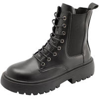 Nuevas Botas Cortas Versátiles Con Cordones Para Mujer, Botas Individuales De Primavera Y Otoño, Botas Finas De Locomotora - details 1