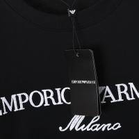 Camiseta Deportiva de Algodón Puro para Hombres Cuello Redondo, Estampado de Logo Delantero, Estilo Básico Casual para el Verano - details 4