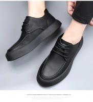 Zapatos de herramientas yuppie de moda transpirables y versátiles, zapatos casuales de suela blanda de cuero genuino para hombres - details 12