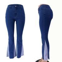 Pantalones acampanados con cordón para mujer en color contrastante, buena calidad, estilo chic y elegante - details 3