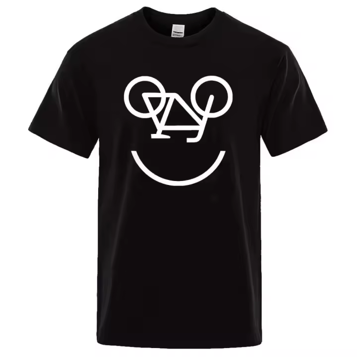 Camiseta con estampado de dibujos animados para hombre, ropa cómoda, mangas regulares, talla grande - 1