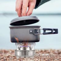 Estufa de Camping Portátil de Titanio Tomshoo Con Tapa, Parrilla Cruzada, Soporte, Para Acampar y Senderismo Deportes y Aire Libre - details 1