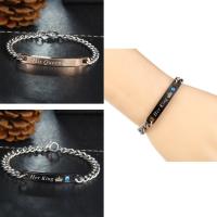 Pulseras de pareja de acero inoxidable para hombres y mujeres, conjunto de joyería a juego, regalo para amante, su Reina, su Rey - details 11