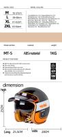 Cascos vintage 3/4 para hombre y mujer, protección de la cabeza para scooters cruiser - details 1