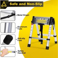 Escalera Telescópica de Aluminio de 5m Portátil, Desmontable, Antideslizante, Extensible, Multiusos, Carga de 150kg Mejoras del Hogar y Herramientas - details 16