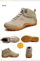 Botas de senderismo de cuero de vaca para hombre y mujer, zapatos de nieve impermeables para exteriores, escalada, montaña, caza, caminar, invierno - details 32