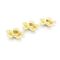 Tapas de cuentas de flores de latón de color no chapado, suministros de joyería Diy de alta calidad, collar, pendientes, accesorios para mujer - details 35