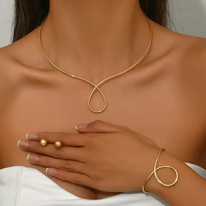 Collar Pulsera Diseño Sencillo Estilo Cruz de Frontera Europea-Americana - 1