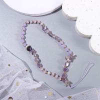 Cadena de grava para teléfono móvil, cuerda antipérdida, cadena de cuentas con letras, correa para teléfono móvil, cordón de cuentas de piedra de cristal, cordón para teléfono móvil - details 4