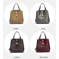 CHHC bolso de mano de las mujeres de la moda de lujo bolsa de cubo de gran capacidad elemento de la letra en relieve bolsa de la compra de las mujeres - details 2
